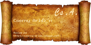 Cserny Arián névjegykártya